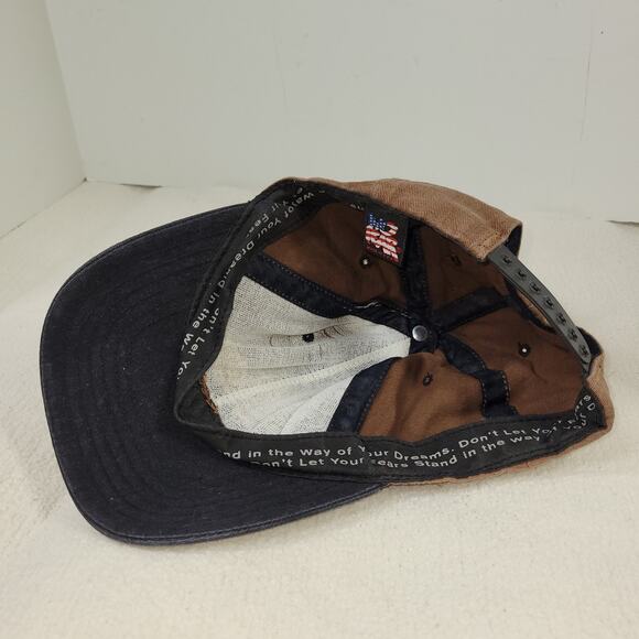 Vintage No Fear Hat Cap RN 86611 90s Made in USA Y2k Grunge Brown Snapback 90 - Picture 8 of 12